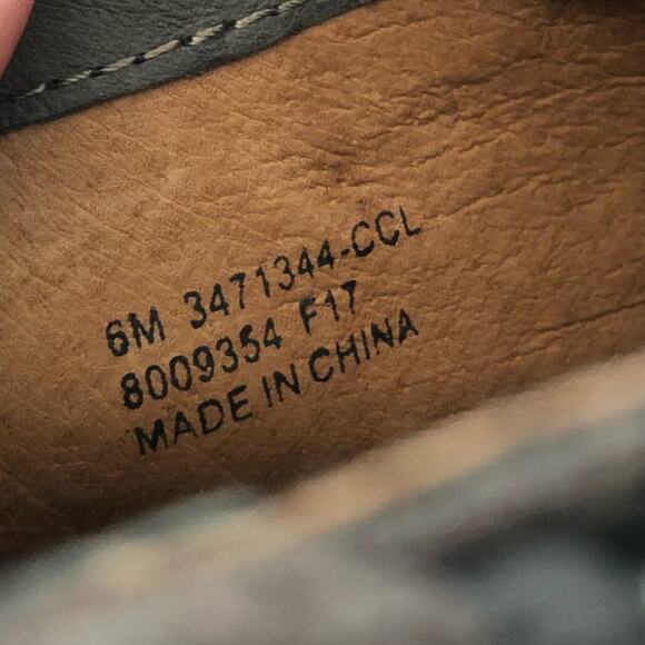 Frye JENNIFER Brown Grey Suede Pointed Stacked Heel Dress Ankle Boots 6 - Picture 12 of 12